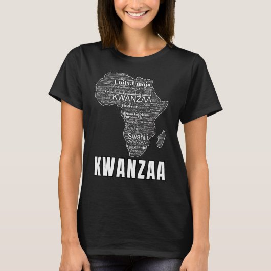 Kwanzaa Afrika: Zeven principes van Afrika T-shirt (Voorkant)