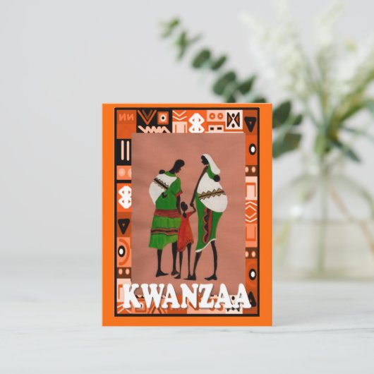 Kwanzaa - Afrikaanse familie Briefkaart (Staand voorkant)