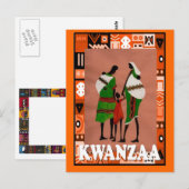 Kwanzaa - Afrikaanse familie Briefkaart (Voorkant / Achterkant)