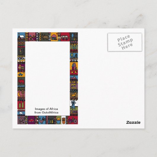 Kwanzaa - Afrikaanse familie Briefkaart (Achterkant)