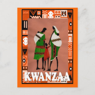 Kwanzaa - Afrikaanse familie Briefkaart