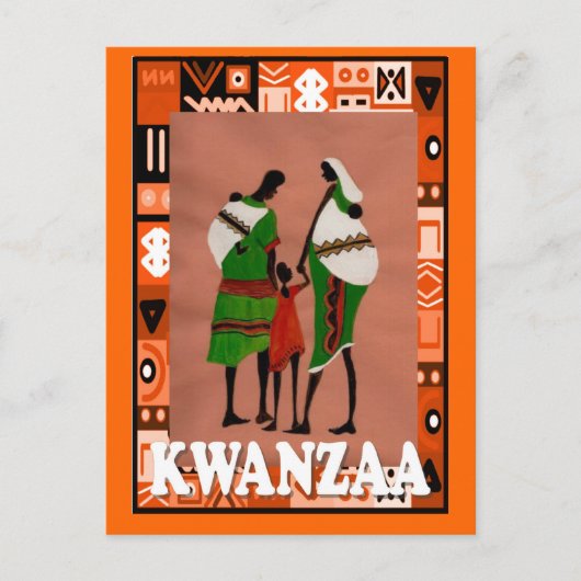 Kwanzaa - Afrikaanse familie Briefkaart (Voorkant)