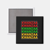 Kwanzaa Afro-Amerikaans erfgoed gestapeld Magneet (Voorkant / Achterkant)