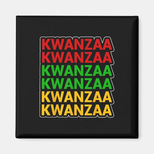 Kwanzaa Afro-Amerikaans erfgoed gestapeld Magneet (Voorkant)