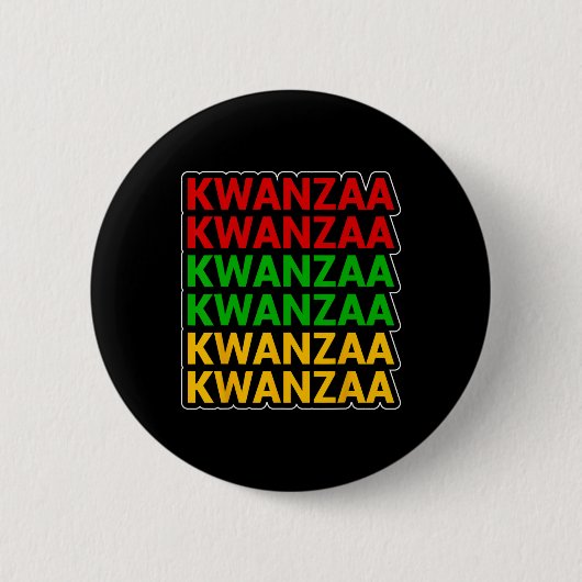 Kwanzaa Afro-Amerikaans erfgoed gestapeld Ronde Button 5,7 Cm (Voorkant)