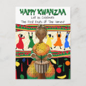 Kwanzaa Afro-Amerikaans Feestdagenkaart (Voorkant)