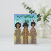 Kwanzaa Afro-Amerikaans Koor Feestdagenkaart (Staand voorkant)