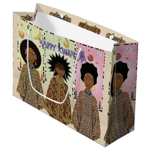 Kwanzaa Afro-Amerikaans Koor Groot Cadeauzakje (Voorkant Gekanteld)