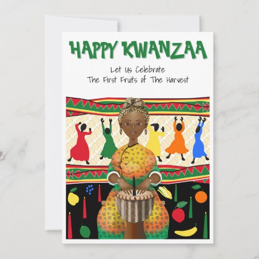 Kwanzaa Afro-Amerikaanse feestdag Kaart (Voorkant)