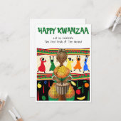 Kwanzaa Afro-Amerikaanse feestdag Kaart (Voorkant / Achterkant in situ)