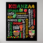 Kwanzaa Afro-Amerikaanse Kinara 7 Principes Celeb Poster (Voorkant)