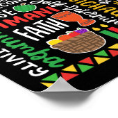 Kwanzaa Afro-Amerikaanse Kinara 7 Principes Celeb Poster (Hoek)