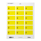 Kwanzaa Afrocentrische Adresetiketten - Geel Etiket (Full Sheet)