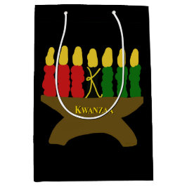 Kwanzaa Art Design Yellow Text Medium Cadeauzakje