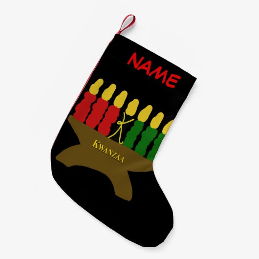 Kwanzaa Art kerststaart Stocking Kleine Kerstsok (Voorkant (Hangend))