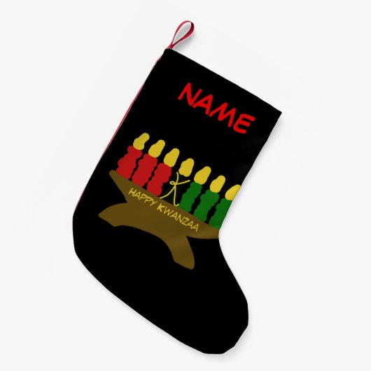Kwanzaa Art kerststaart Stocking Kleine Kerstsok (Voorkant (Hangend))