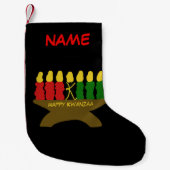 Kwanzaa Art kerststaart Stocking Kleine Kerstsok (Voorkant)