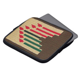 Kwanzaa Artisan gehaakte print elektronica tas