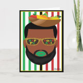 Kwanzaa Beard LGBTQ Holiday Kaart (Voorkant)