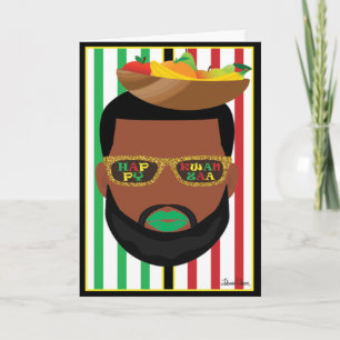 Kwanzaa Beard LGBTQ Holiday Kaart