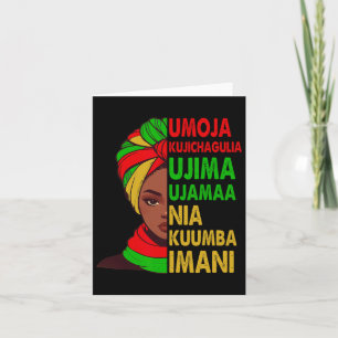 Kwanzaa Black History Month Umoja Kujichagulia Uji Kaart