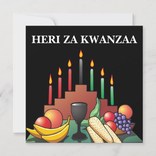 Kwanzaa Blessing Flat Wenskaart Kaart (Voorkant)