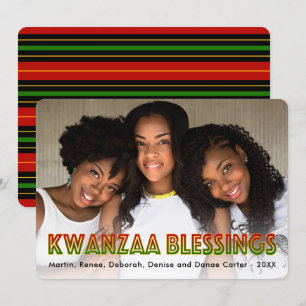 Kwanzaa Blessings   Foto Holiday Kaart