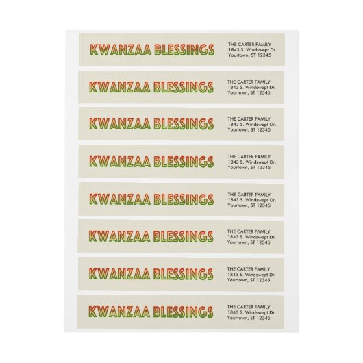 Kwanzaa Blessings | Retouradres (Vel)
