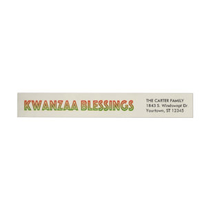 Kwanzaa Blessings Retouradres