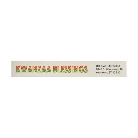 Kwanzaa Blessings | Retouradres (Individueel)