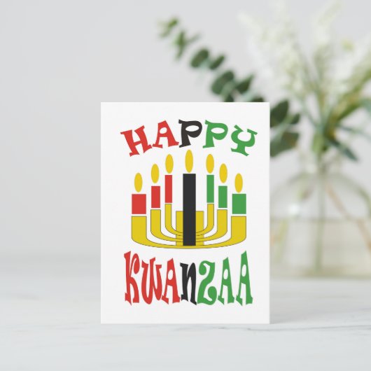 KWANZAA BRIEFKAART (Staand voorkant)