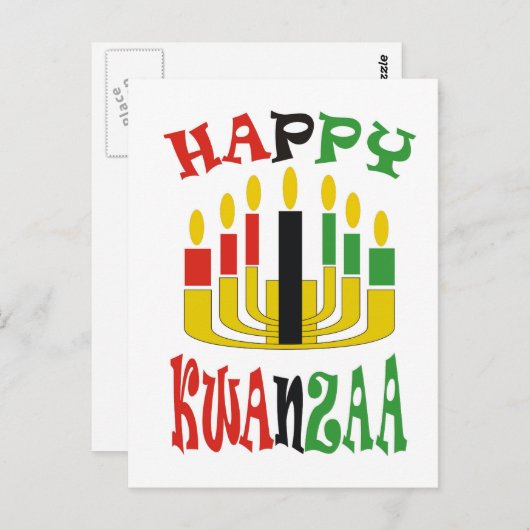 KWANZAA BRIEFKAART (Voorkant / Achterkant)