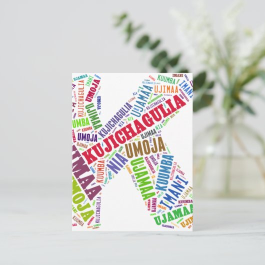 KWANZAA BRIEFKAART (Staand voorkant)