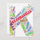 KWANZAA BRIEFKAART (Voorkant / Achterkant)