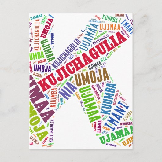 KWANZAA BRIEFKAART (Voorkant)