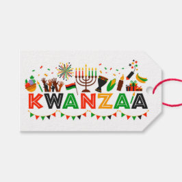 Kwanzaa-cadeaublaadjes Cadeaulabel