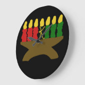 Kwanzaa Candle Design Grote Klok (Hoek)