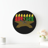 Kwanzaa Candle Design Grote Klok (Huis)