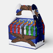 Kwanzaa Candle Kinara met sneeuw en groet Bedankdoosjes (Achterkant)