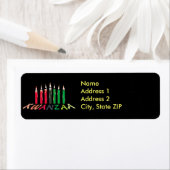 Kwanzaa Candles Adresetiketten Etiket (Insitu)