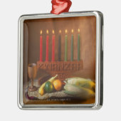 Kwanzaa Candles and Food Metalen Ornament (Links)