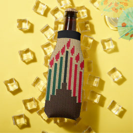 Kwanzaa Candles Brown Red Black Crochet Flesjeskoeler