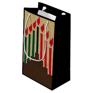 Kwanzaa Candles Brown Red Black Crochet Klein Cadeauzakje