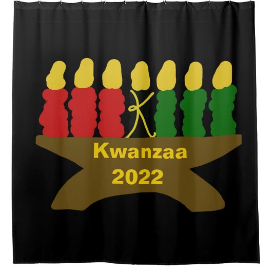 Kwanzaa Candles Douchegordijn (Voorkant)