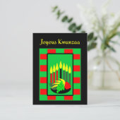 Kwanzaa Candles en Colorful Fruit Bowl Briefkaart (Staand voorkant)
