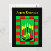 Kwanzaa Candles en Colorful Fruit Bowl Briefkaart (Voorkant / Achterkant)