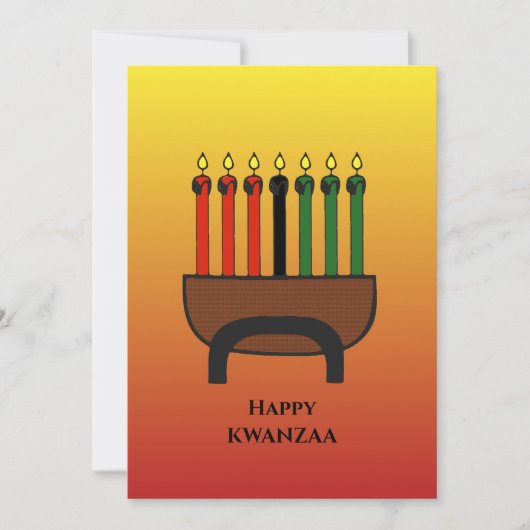 Kwanzaa Candles Feestdagenkaart (Voorkant)