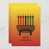 Kwanzaa Candles Feestdagenkaart (Voorkant / Achterkant)