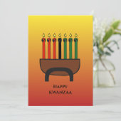 Kwanzaa Candles Feestdagenkaart (Staand voorkant)