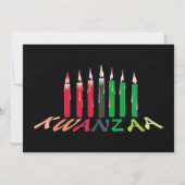 Kwanzaa Candles Invitation Kaart (Voorkant)